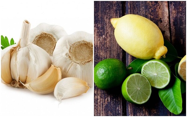 trị mụn thịt bằng tỏi và chanh