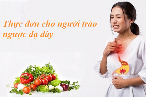 thực đơn cho người trào ngược dạ dày