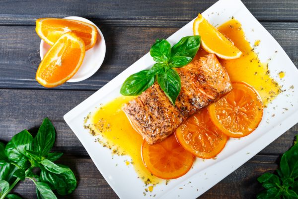 Cá hồi sốt cam tươi cho người bị rối loạn tiêu hóa