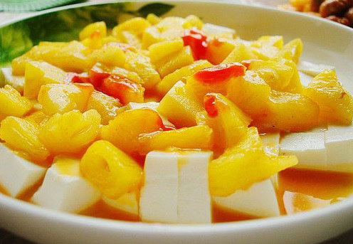 Món đậu phụ sốt dứa